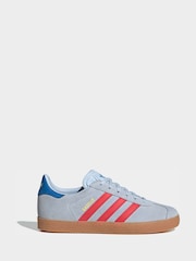 adidas Originals Blue Gazelle Junior Trainers - Image 1 of 10