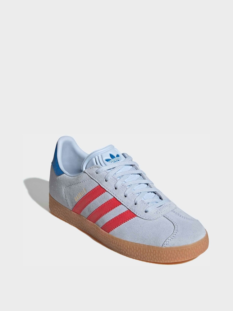 adidas Originals Blue Gazelle Junior Trainers - Image 2 of 10
