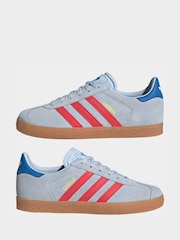 adidas Originals Blue Gazelle Junior Trainers - Image 3 of 10