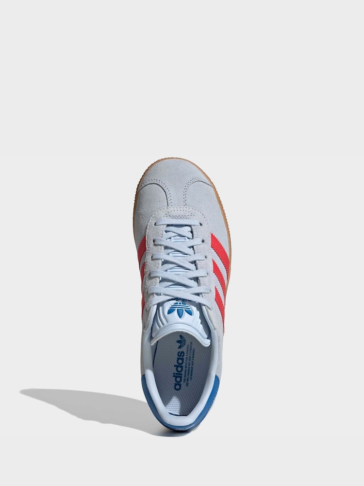 Buy adidas Originals Blue Junior Gazelle Trainers from Next USA