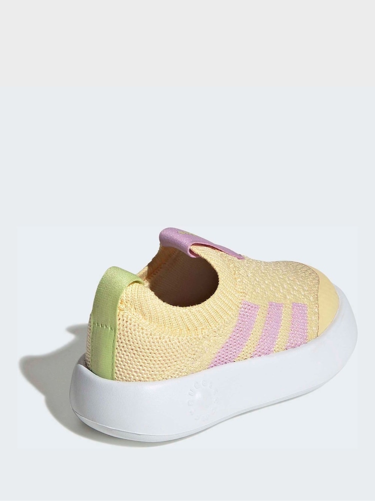 adidas Yellow Bubblecomfy Slip On Infant Trainers - Image 2 of 10