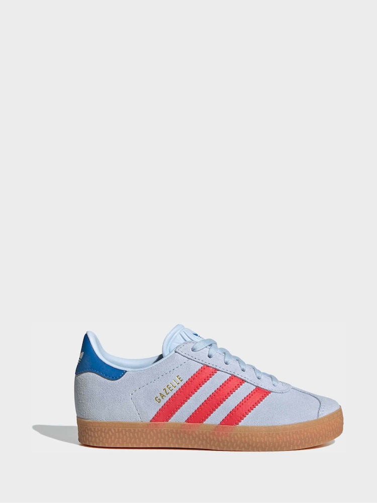adidas Originals Blue Gazelle Kids Trainers - Image 1 of 10