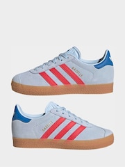 adidas Originals Blue Gazelle Kids Trainers - Image 3 of 10