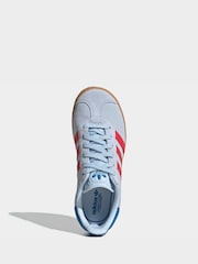 adidas Originals Blue Gazelle Kids Trainers - Image 5 of 10