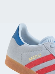 adidas Originals Blue Gazelle Kids Trainers - Image 7 of 10
