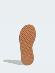 adidas Light Blue Grand Court 00s Suede Elastic Lace Kids Trainers - Image 3 of 8