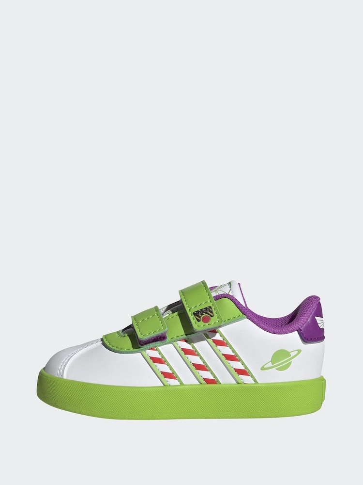 adidas White Adidas Pixar Toy Story Vl Court 3.0 Trainers Infants - Image 10 of 10