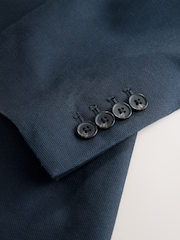 أزرق داكن أزرق - N. Premium Textured Blazer With TENCEL™ Lyocell and Linen - صورة 10 من 11