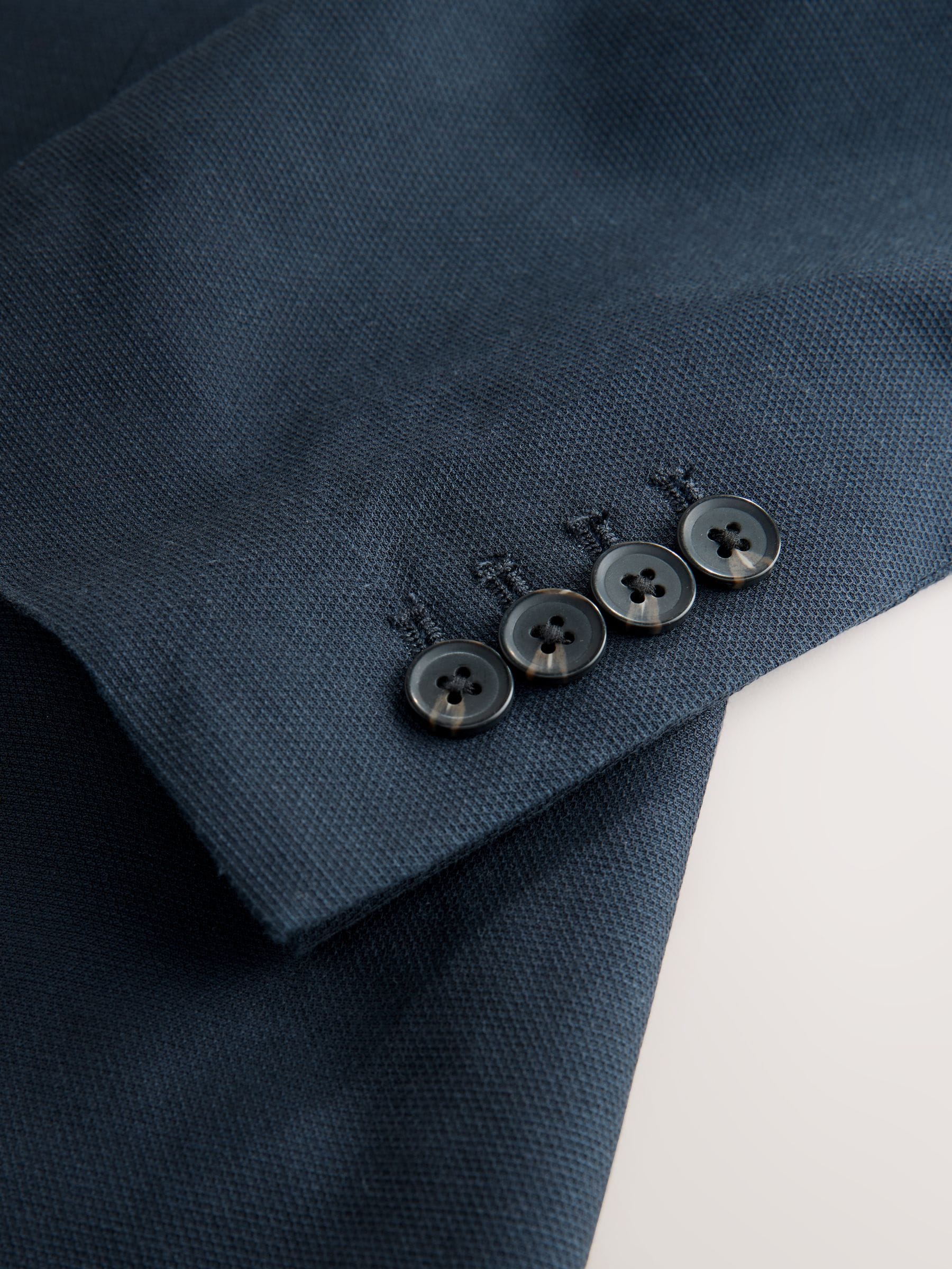 Buy Navy Blue Slim Fit N. Premium Textured Blazer With TENCEL