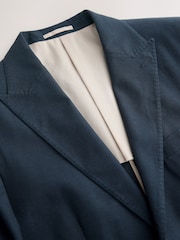 أزرق داكن أزرق - N. Premium Textured Blazer With TENCEL™ Lyocell and Linen - صورة 9 من 11