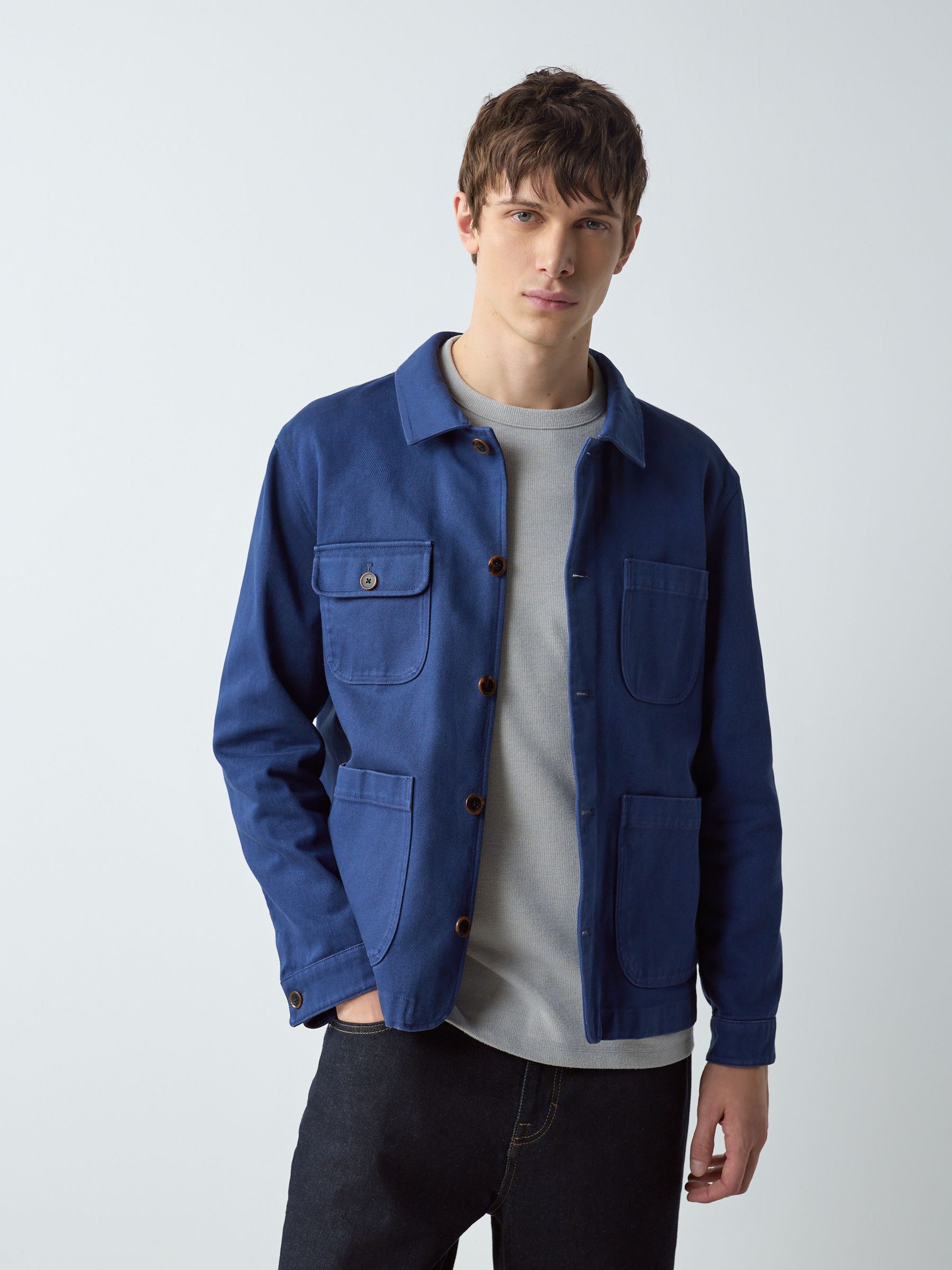 Buy Blue Garment Dyed Chore Jacket from Next Lithuania