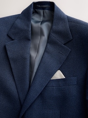 深蓝色 - Smart Textured Blazer - 14的图像10｝