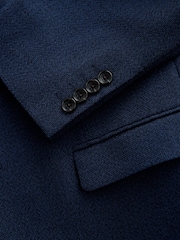 Navy Blue Regular Fit Smart Textured Blazer - Image 4 of 6