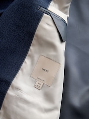 Navy Blue Regular Fit Smart Textured Blazer - Image 5 of 6