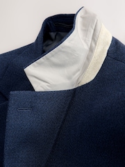 Navy Blue Regular Fit Smart Textured Blazer - Image 6 of 6