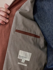 赭棕色 - N. Premium Linen Blend Herringbone Jacket - 圖片 13/13