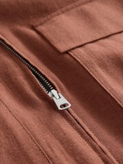 بني مائل للأحمر - N. Premium Linen Blend Herringbone Jacket - Image 5 of 5