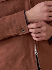 赭棕色 - N. Premium Linen Blend Herringbone Jacket - 圖片 7/13