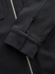 أسود - N. Premium Jersey Zip Through Shacket - Image 10 of 10