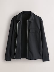 Black N. Premium Jersey Zip Through Shacket - Image 2 of 5