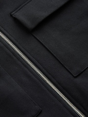 Black N. Premium Jersey Zip Through Shacket - Image 4 of 5