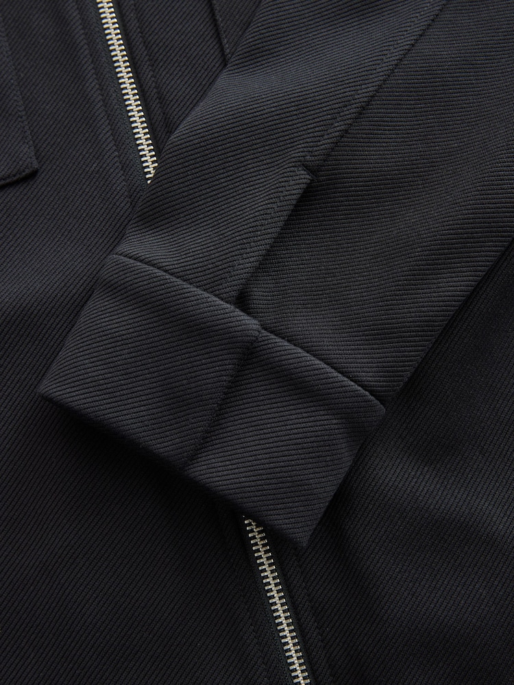 Black N. Premium Jersey Zip Through Shacket - Image 5 of 5