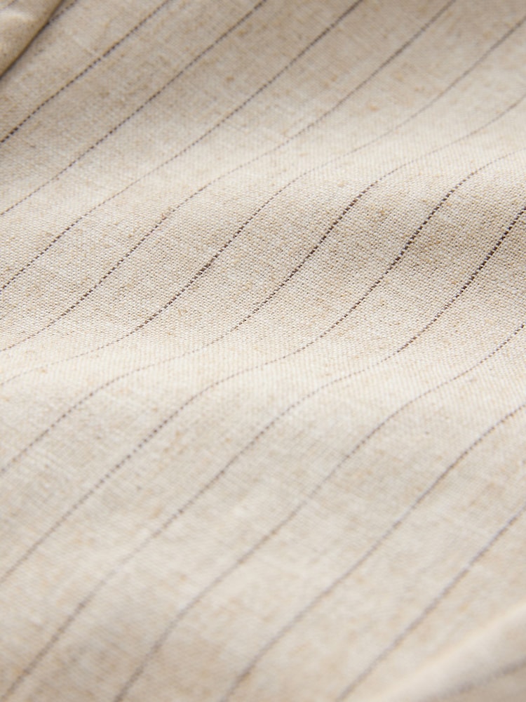 Neutral Regular Fit N. Premium Stripe Linen Blend Double Breasted Blazer - Image 11 of 11