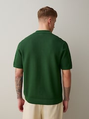 Green Regular Fit Textured Knitted Shirt - Image 5 of 8