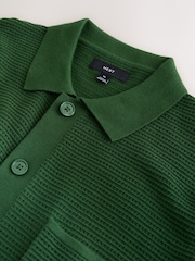 Green Regular Fit Textured Knitted Shirt - Image 8 of 8
