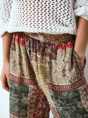 Roz cu model petice - Sheer Balloon Leg Trousers - Imaginea 5 din 8