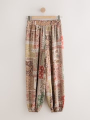 Roz cu model petice - Sheer Balloon Leg Trousers - Imaginea 6 din 8