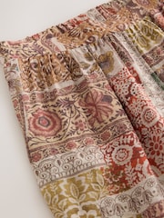 Roz cu model petice - Sheer Balloon Leg Trousers - Imaginea 8 din 8