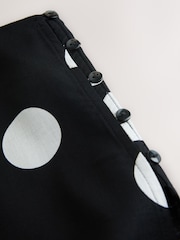 Black/White Spot Longline Cami Top with Linen - Image 2 of 3