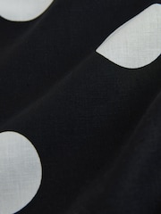 Black/White Spot Longline Cami Top with Linen - Image 8 of 8