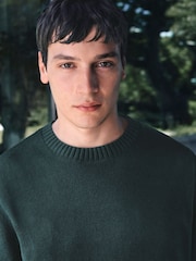 Green Regular Fit Linen Rich Crew Neck Jumper - Image 4 of 7