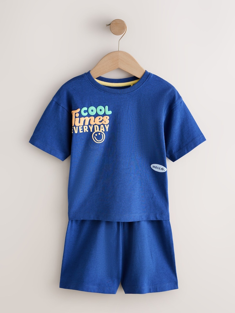 Blue/Stone/Mint Good Times - Pachet 3 de pijamale scurte (9luni-10ani) - Imaginea 2 din 7