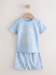 Blue Marl Short Pyjamas 3 Pack (9mths-8yrs) - Image 8 of 11