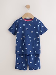 Blue/Ecru Mini Sailor Print Short Pyjamas 3 Pack (9mths-8yrs) - Image 11 of 15