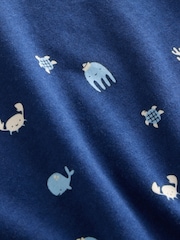 Blue/Ecru Mini Sailor Print Short Pyjamas 3 Pack (9mths-8yrs) - Image 14 of 15