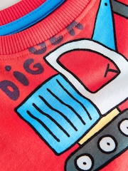 Blue/Green/Red Dino, Digger and Lobster Mixed Short Pyjamas 3 Pack (9mths-8yrs) - Image 7 of 8