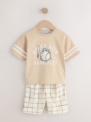 Blue/Green/Grey Tennis Club Short Pyjamas 3 Pack (9mths-10yrs) - Image 4 of 7