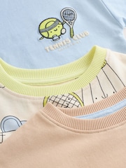 Blue/Green/Grey Tennis Club Short Pyjamas 3 Pack (9mths-10yrs) - Image 6 of 7