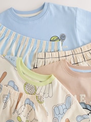 Blue/Green/Grey Tennis Club Short Pyjamas 3 Pack (9mths-10yrs) - Image 7 of 7