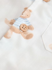 Crem urs - Single Button Through Short Pyjamas (9mths-8yrs) - Imaginea 8 din 9
