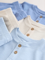Blue/Neutral Plain - Pack de 3 pijamas cortos (9 meses-10 años) - Imagen 12 de 12