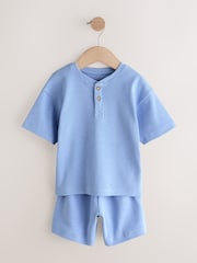 Blue/Neutral Plain - Pack de 3 pijamas cortos (9 meses-10 años) - Imagen 7 de 12
