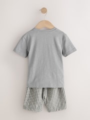 Brown/Cream/Grey Animal Short Pyjamas 3 Pack (9mths-8yrs) - Image 3 of 7