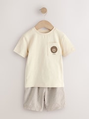 Brown/Cream/Grey Animal Short Pyjamas 3 Pack (9mths-8yrs) - Image 5 of 7
