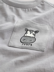 Brown/Cream/Grey Animal Short Pyjamas 3 Pack (9mths-8yrs) - Image 7 of 7