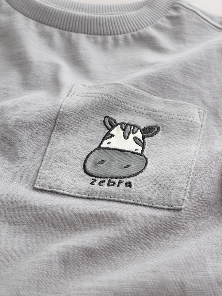 Brown/Cream/Grey Animal Short Pyjamas 3 Pack (9mths-8yrs) - Image 7 of 7 Brown/Cream/Grey Animal Short Pyjamas 3 Pack (9mths-8yrs) - Image 7 of 7